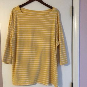 Ava&Viv yellow striped tunic top